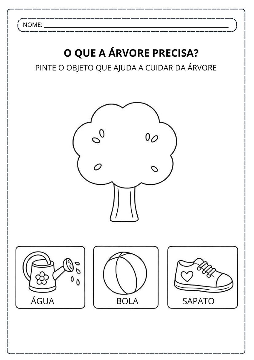 Atividades Dia da Árvore para Educação Infantil para imprimir pdf página 3